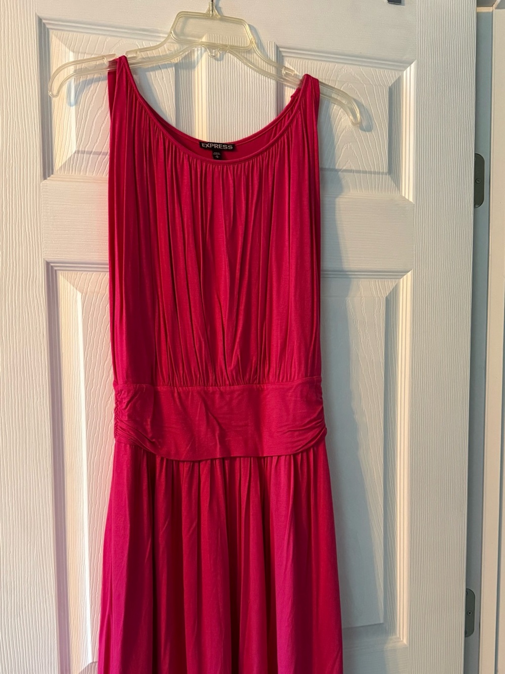 Express Hot Pink Sleeveless Maxi Dress